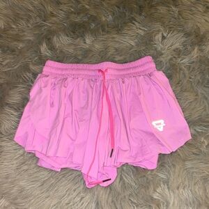 Pink athletic shorts